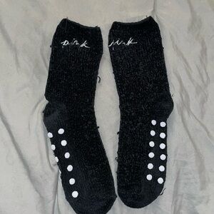 VS PINK black cozy socks